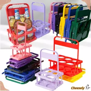 GIÁ RẺ 1 Cái Giá Đựng Bia, Thanh Đựng Đồ Uống Giỏ Đựng Cốc Đựng Chai Bia, Bền Có Thể Tái Sử Dụng Có Thể Gập Lại 4 Lỗ Đựng Đồ Uống