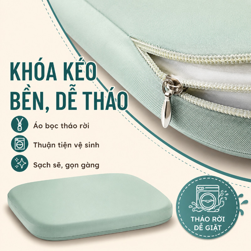 Đệm Ngồi Ghế Cao Su Non Thoáng Khí Siêu Đàn Hồi, Giảm Đau Mỏi, Dùng Cho Văn Phòng Xe Hơi Học Sinh Tiện Lợi