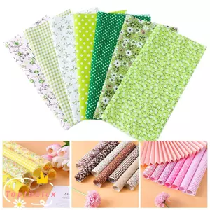 TOPTOOLCX 7 Chiếc In Hoa Trang Phục Vải Handmade Phong Cách Hỗn Hợp Chất Liệu Vải May