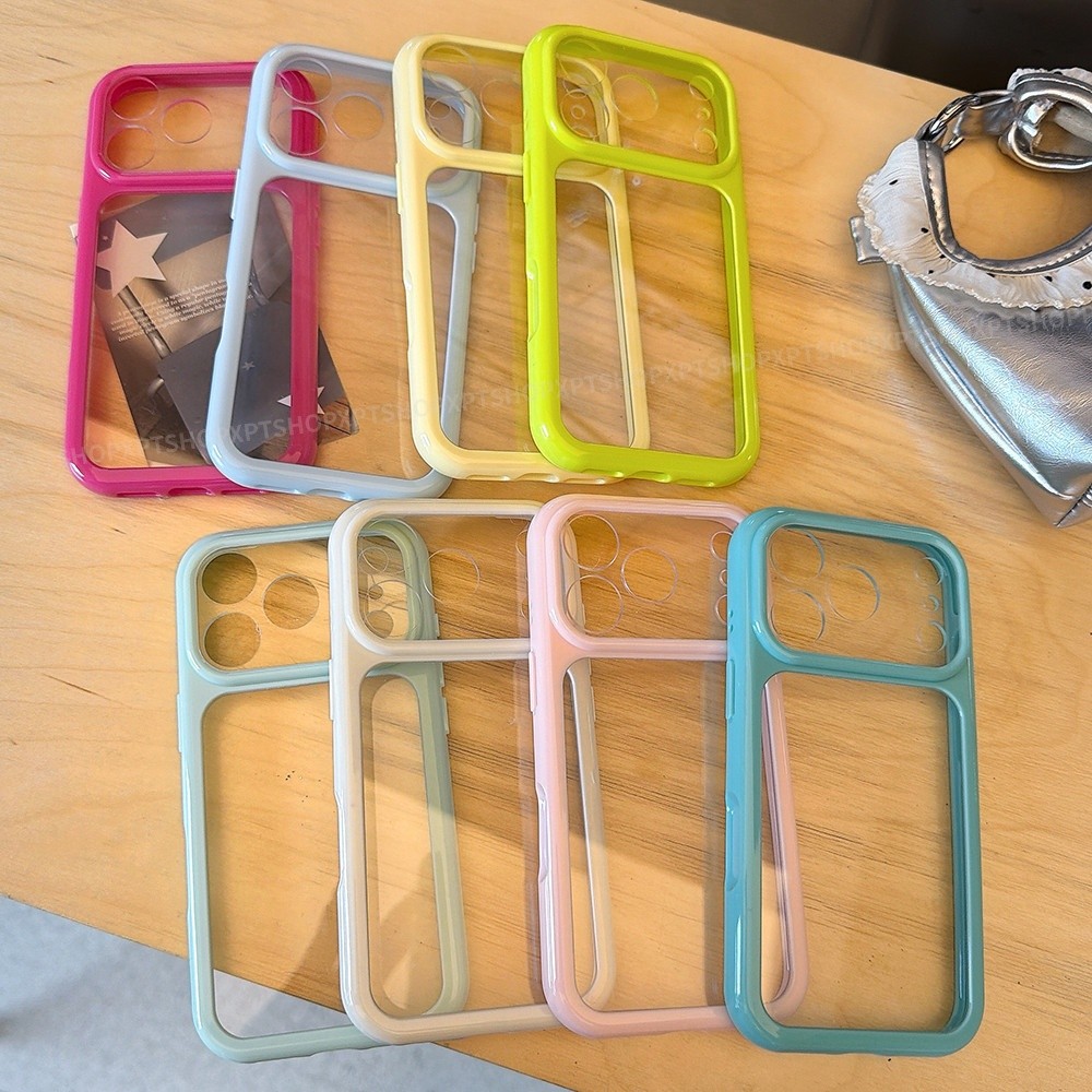 Ốp Điện Thoại Acrylic Dopamine Edge Windows Cho iPhone 17 Pro Max 16 Plus 15 14 13 12 11 Vỏ Bảo Vệ Chống Sốc