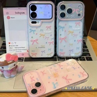 Dành Cho IPhone 17 16 15 14 plus 13 12 11 Pro Max 7 8 plus Đầy màu sắc nhỏ Bowknot rõ ràng trường hợp điện thoại di động