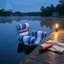 Gamchiano Võng Nổi Ghế Bể Bơi Bơm Hơi Có Tựa Lưng Tay PVC Oxford Vải Cho Thư Giãn Mùa Hè