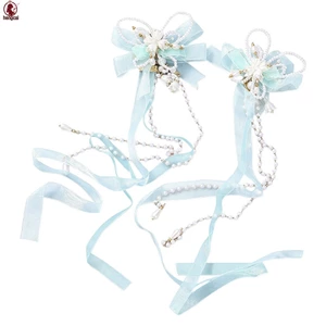 Chung 1 Bộ Truyền Thống Phong Cách Trung Hoa Hanfu Kẹp Tóc Bướm Kẹp Tóc Với Tua Rua Dài Ruy Băng Kim Loại Vintage Phụ Kiện Tóc Cho Nữ Cô Gái Chụp Ảnh Đám Cưới Cosplay