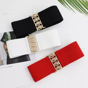 Thắt Lưng Co Giãn Rộng Nữ Thời Trang Kim Loại Đơn Giản Bule Thắt Lưng Corset Cinch Thắt Lưng Co Giãn Thắt Lưng VN