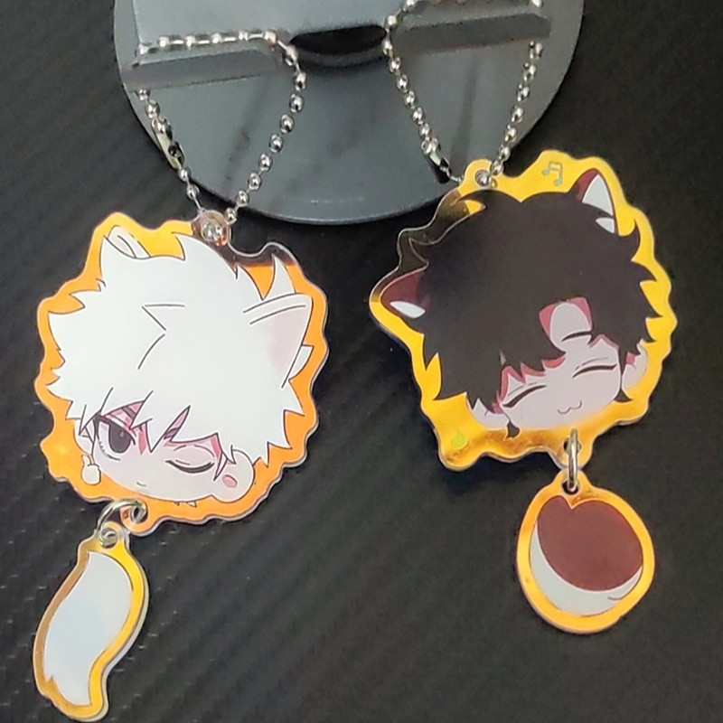 2Pcs/Set Link Click Lucas Charles Cheng Xiaoshi LU Guang Cartoon Keychain Acrylic Chain