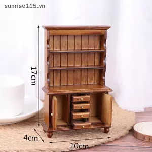 SSVN 1 / 12 Nhà búp bê Nội thất thu nhỏ Kệ sách đa chức năng để giả vờ chơi đồ chơi.