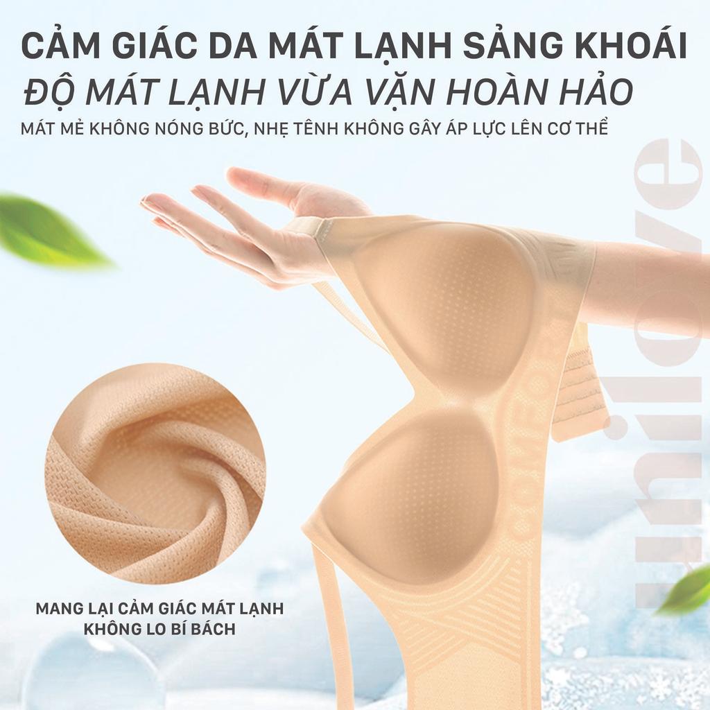 Bra Áo Lót Su Kem Nền Siêu Tàng Hình Thạch Jelly Nâng Ngực Chống Chảy Xệ Không Gọng Unilove 6609