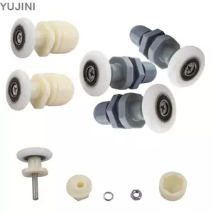 Con lăn cửa tắm YUJUNI, Phụ tùng thay thế Bánh xe cửa trượt bằng đồng thau, Khay tắm PVC Bánh xe treo một bánh xe Phòng tắm