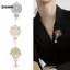 KUZHEN Giọt Nước Cô Dâu Thổ Cẩm Pin Hoa Lớn Thiết Kế Cho Tiệc Cưới Tiệc Nữ Thời Trang Phụ Kiện HOT