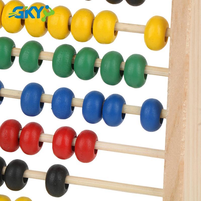 GKY Toán học Bàn tính bằng gỗ Đồ chơi giáo dục cho trẻ em 3-6 tuổi Huấn luyện phối hợp tay mắt GKY