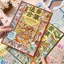 Nhãn dán trang trí GETVOW, Sách dán cảnh trung tâm mua sắm tự dính PET, Tạp chí minh họa dễ thương Công cụ lập kế hoạch cảnh nền trong suốt