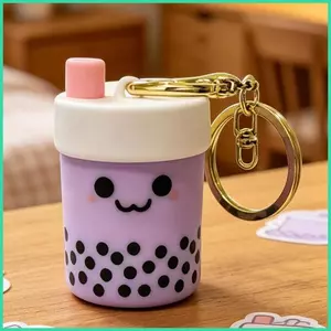 Bong Bóng Cốc Trà Móc Khóa Dễ Thương Mini Bong Bóng Trà Đồ Chơi Có Ống Hút Trẻ Em Mới Lạ Móc Khóa Dành Cho Trẻ Em Gia Đình Bạn Bè sonlekvn