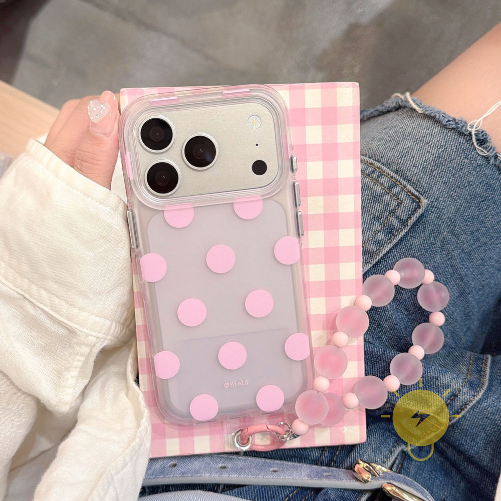 Phone Case For iPhone 17 Pro Max 16 15 14 13 TPU Matte Polka Dot Air Bag Polka Dot Air Bag Translucent Aesthetic Korean Cute