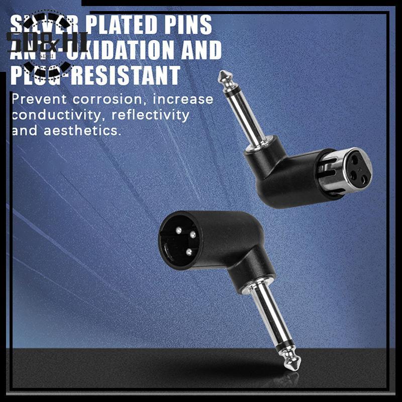 [SD & HI] Bộ chuyển đổi XLR góc phải sang 6,35mm sáng tạo để có độ chính xác âm thanh trong cài đặt trực tiếp & phòng thu (vn)