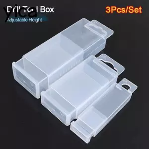 YICA 3 Cái / bộ Hộp Dụng Cụ Khoan, Hộp Khoan Xoắn Nhựa Telescoplc, Bộ Phận Có Thể Điều Chỉnh Chiều Cao Hình Chữ Nhật Lưu Trữ Máy Khoan Phay