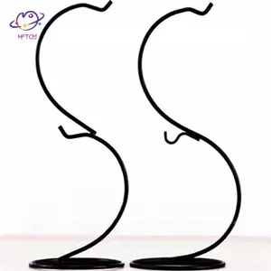 Giá đỡ treo sắt hình trái tim sáng tạo / mặt trăng HFTOY Giá đỡ bình thủy tinh thực vật ~