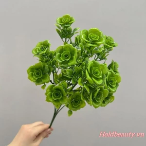 1 Bó Hoa Hồng Xanh Nhân Tạo Thực Tế Giả Thân Dài Bàn Hoa Trung Tâm Cho Bữa Tiệc Gia Đình Trang Trí Bình Hoa