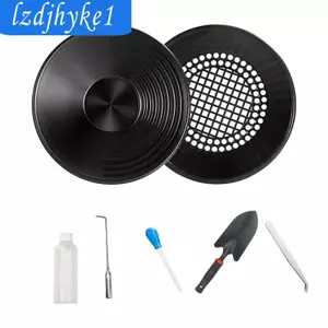 Gold Panning Kit Vật tư thăm dò vàng 14 inch Chuyên nghiệp Khai thác dễ dàng hơn Chảo vàng di động dành cho những người đam mê Người đam mê rượu vang