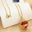 MAKY Hợp Thời Trang Thánh Nelace Của Đỏ Zircon Trái Tim Mặt Dây Chuyền Chữ Thập Choker Cho Nữ Trang Sức Dự Tiệc Quà Tặng VN