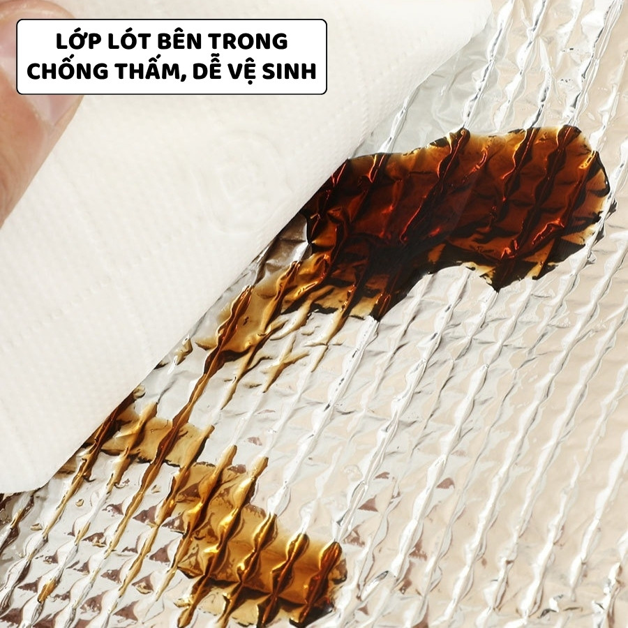 Túi Giữ Nhiệt Đựng Cơm Trưa Văn Phòng ENODA HOME, Túi Đựng Hộp Cơm Thiết Kế Sọc Hiện Đại TUICOM012