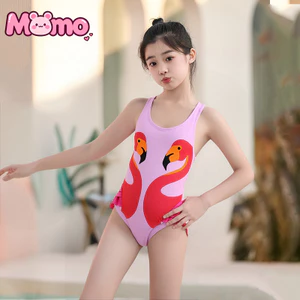 Bộ đồ bơi một mảnh Flamingo dành cho bé gái, bộ đồ bơi tam giác thoải mái khô nhanh mùa hè