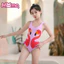 Bộ đồ bơi một mảnh Flamingo dành cho bé gái, bộ đồ bơi tam giác thoải mái khô nhanh mùa hè