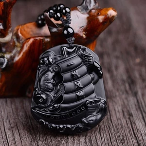 Mặt dây chuyền Obsidian phong cách dân tộc thời trang mới