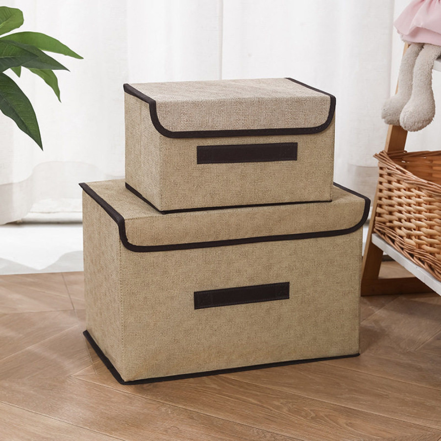 Hộp Vải Đựng Đồ Đa Năng Có Nắp ENODA HOME, Thùng Đựng Quần Áo Gấp Gọn Bằng Vải Cứng Cáp HV005