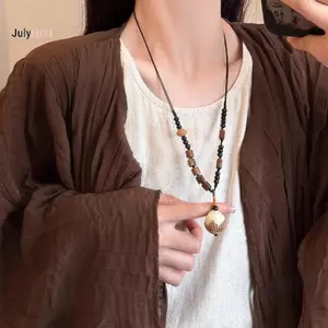 JULYHOT Phong Cách Dân Tộc Bồ Đề Hoa Nelace Dành Cho Nữ Bé Gái Dài Dệt Hoa Áo Len Dây Chuyền Trang Sức Thời Trang Phụ Kiện Quà Tặng Sinh Nhật Massivedeals