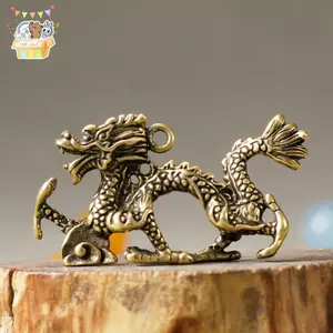 Tượng Rồng Quái Vật Trung Quốc Tượng Đồng Đồ Trang Trí Cổ Đồng Thần Thoại Động Vật Thu Nhỏ Trang Trí Nhà Cửa Thủ Công Bộ Sưu Tập ELWW