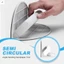 Hộp đựng giấy nhám tự dính nửa vòng tròn - Dụng cụ chà nhám tay bằng nhựa cho tường và chế biến gỗ