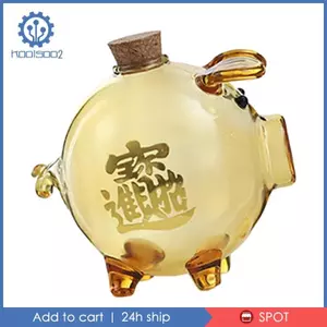 Thủy Tinh Heo Ngân Hàng Lợn Hộp Tiết Kiệm Tiền Hộp Bảo Quản Hộp Đựng Bộ Sưu Tập Trang Trí