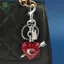 Túi móc khóa hình trái tim màu đỏ tinh tế Charms Móc khóa dễ thương Vòng chìa khóa ô tô dành cho nữ Bé gái Bapa Phụ kiện trang trí Quà tặng