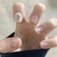 Móng tay giả mặt cười màu vàng sữa - Bộ Salon làm móng không gỉ bền bỉ dành cho nữ
