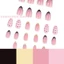 Chấm Bi Colorblock Ngắn Hạnh Nhân Bấm Móng Tay 24 Chiếc Chất Liệu Nhựa Thoải Mái Mặc