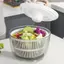 Máy khử nước rau củ CODECOVED, Máy quay Salad thoát nước nhanh dung tích lớn, Giỏ đựng nước trái cây xoay bán tự động đa chức năng Rửa rau