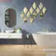 COCODECOVED 12 Cái / bộ Nhãn Dán Tường Gương, Ống Kính 3D Hình Giọt Nước Acrylic, Decal Chống Thấm Nước Sáng Tạo Tự Dính Miếng Dán Lối Vào Nền Tivi