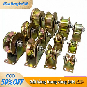 【24h】"Bộ Con Lăn Ròng Rọc Cửa Trượt – Thép Không Gỉ, Mạ Màu, Bánh Xe Hình Chữ U/V Cho Cửa Kéo, Cửa Cổng "