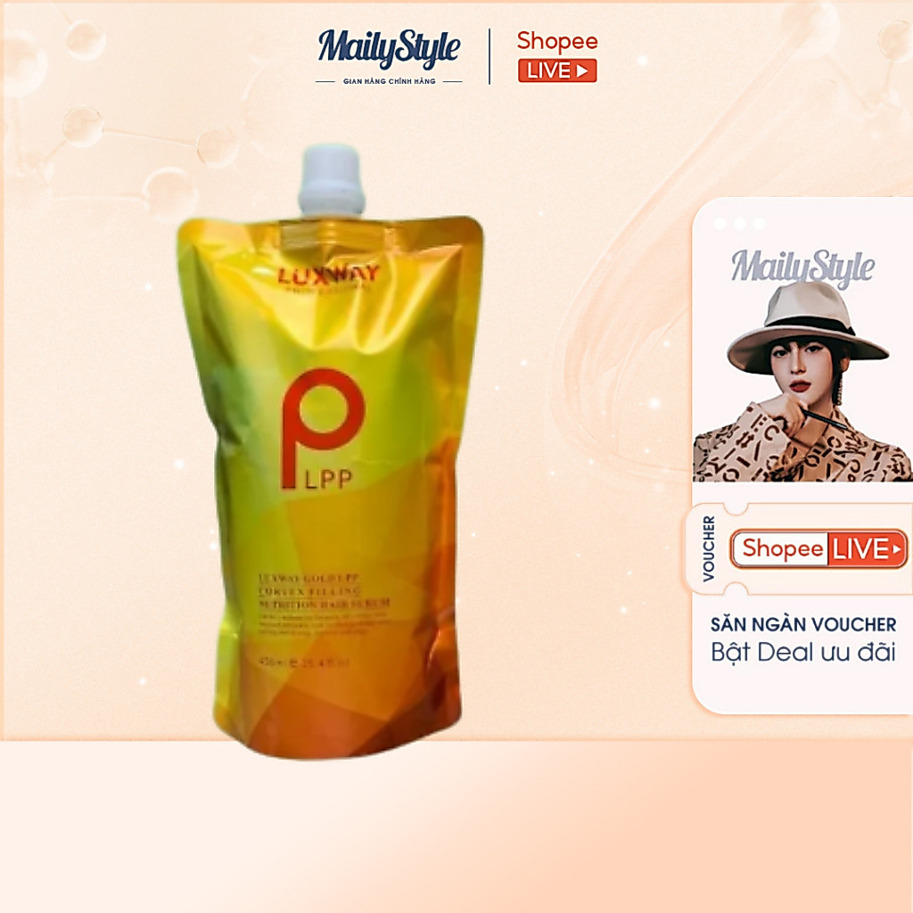 Q59_ Hấp ủ LPP LUXWAY phục hồi tóc hư tổn Cortex Filling Nutrition Hair Serum 450ml ( túi nhỏ)