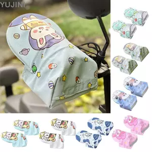 Găng tay chống nắng xe điện YUJUNI, Găng tay lái xe máy chống nắng, Găng tay chống nắng Tay cầm nắp thanh Bảo vệ tay cầm Phim hoạt hình Vỏ bọc mùa hè