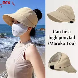 ECK Qui Khô Mũ Mùa Hè Rỗng Mũ Nữ Nâng Cấp Có Thể Treo Mặt nạ Ngoài Trời Tấm Che Mỏng Qui Khô Mũ HOT
