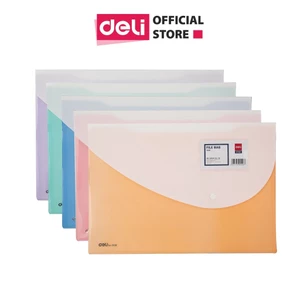 Túi Cúc Túi Nút Đựng Hồ Sơ A4 Nhiều Màu Lựa Chọn Deli - Lưu Trữ Chứng Từ Tài Liệu Văn Phòng Học Sinh Cất Giấy Kiểm Tra