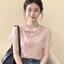 Áo sơ mi ngắn tay cổ màu hồng kiểu Pháp dành cho nữ Mùa hè Phong cách mới Thiết kế đẹp Áo khí chất