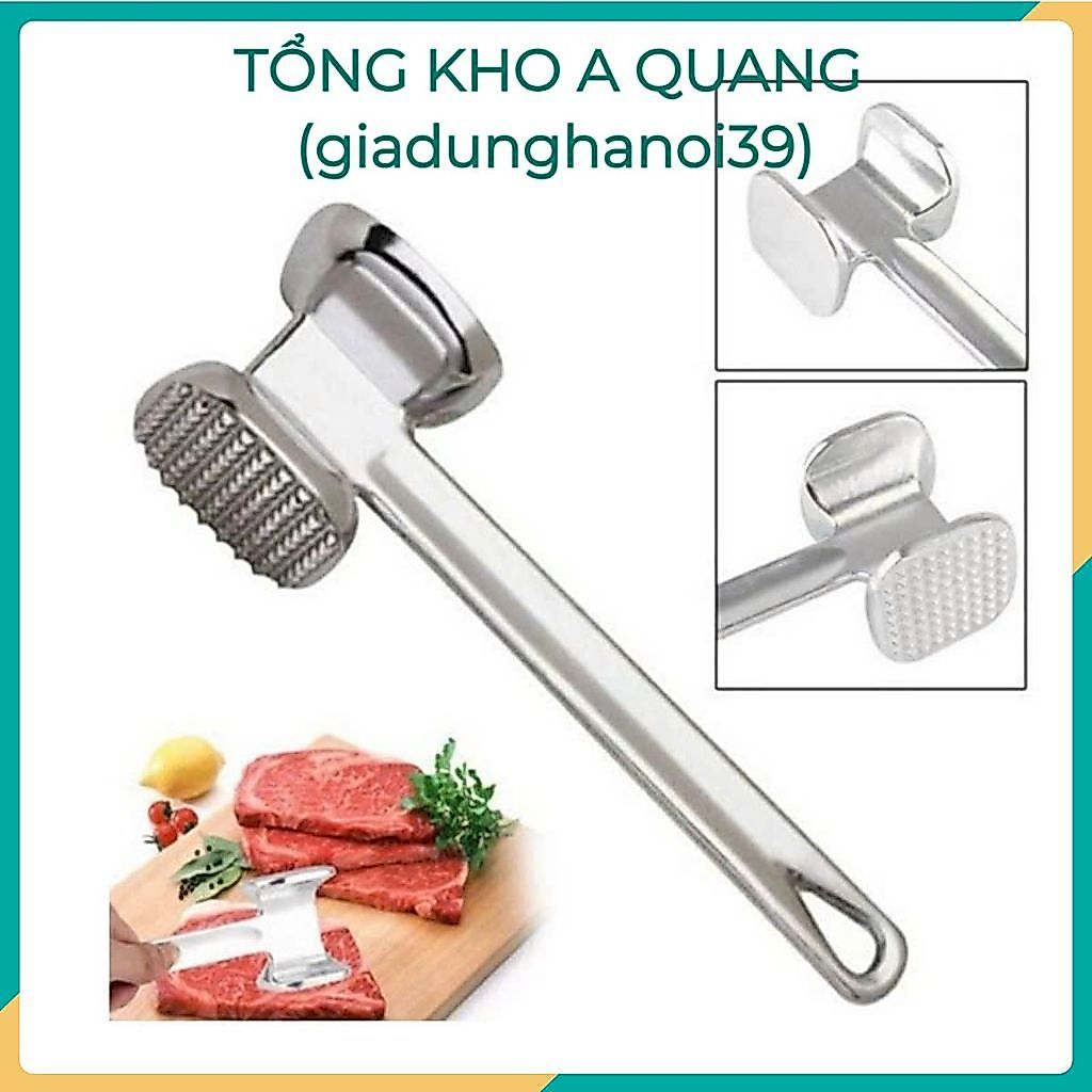 Búa Đập Thịt Đa Năng Inox 304 – Dụng Cụ Nhà Bếp Tiện Lợi, Giúp Làm Mềm Thịt, Chế Biến Thực Phẩm An Toàn