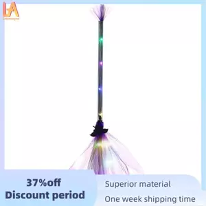Halloween LED Phù Thủy Chổi LED Thắp Sáng Phù Thủy Chổi Có Thể Điều Chỉnh Ánh Sáng Phù Thủy Chổi Cho Tiệc Cosplay Đèn LED Trang Trí