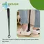 18.5 inch Nhựa Tay Cầm Cực Dài Giày Sừng Giày Linh Hoạt Dễ Dàng Chắc Chắn Trượt Hỗ Trợ, 1x Đen