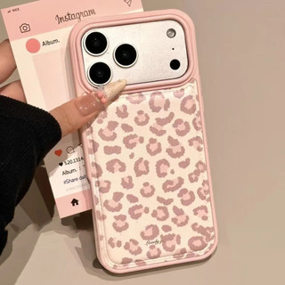 Họa tiết chống rò rỉ thời trang in họa tiết da báo màu hồng Thích hợp cho iPhone 17 15 Pro 12 Pro Max 12 16 Pro 15 16 Pro Max 14 Pro Max 14 Pro Túi trống Vỏ bảo vệ linh hoạt chống sốc