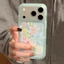 Lily Flowers Ice Fog Frosted Phone Case Cho iPhone 17 Pro Max 16 15 14 13 Vỏ Bảo Vệ Chống Sốc