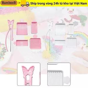 BAMBOOB 3 / 4 / 5 Cái / bộ Bộ khay chọn hạt cầu chì, Bộ đệm hiệu quả 2.6mm Hạt cầu chì Hạt cầu chì Nhíp kim đơn, Hạt nhựa thủ công DIY Dụng cụ hạt Perler cầm tay