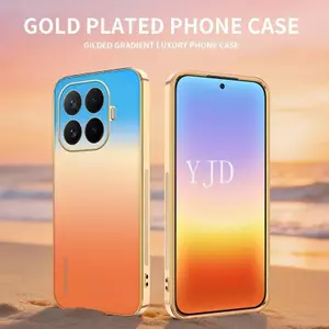 Ốp YJD Cho Xiaomi 17T Pro Nhiều Màu Sắc Gradient Thiết Kế Series Da Mạ Điện Khung Chống Rơi Vỏ Điện Thoại